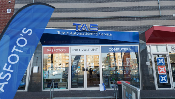 Eindresultaat TAS nieuwe gevelreclame overdag